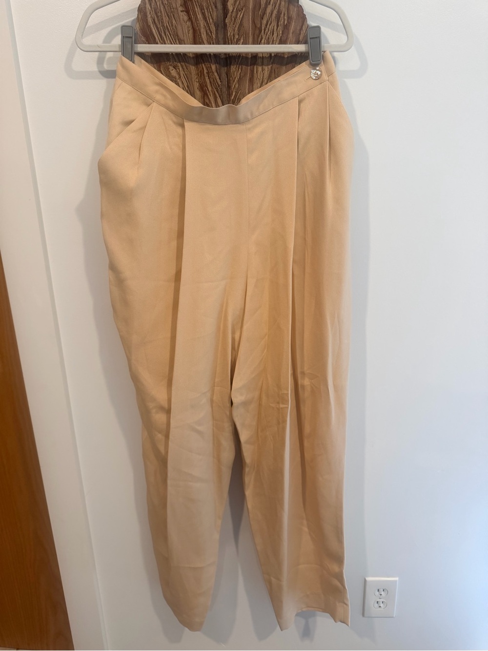 JH Collectibles Beige 100% Silk Pants